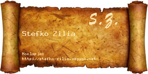 Stefko Zilia névjegykártya